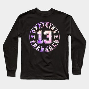 13th Birthday Official Teenager Girls Long Sleeve T-Shirt